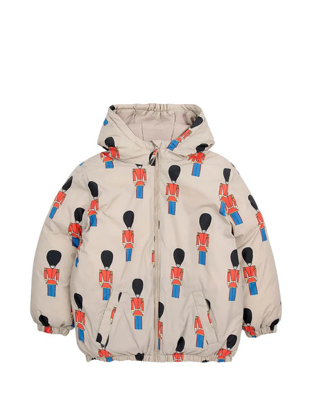  Bobo Choses Hooded Patterned Jacket - Neutrals 