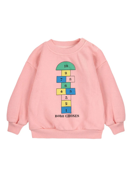  Bobo Choses Hopscotch-print Sweatshirt - Pink 