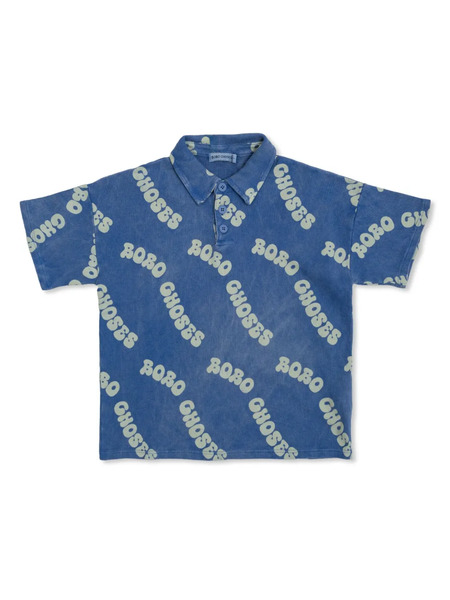  Bobo Choses Logo-print Polo Shirt - Blue 