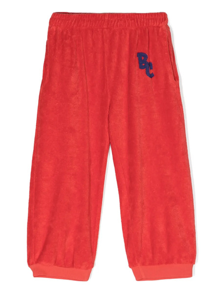  Bobo Choses Logo-print Towelling Track Pants - Red 