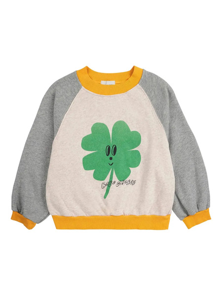  Bobo Choses Lucky Clover Raglan Sweatshirt - Neutrals 