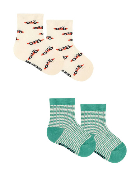  Bobo Choses Patterned Socks (set Of Two) - Neutrals 
