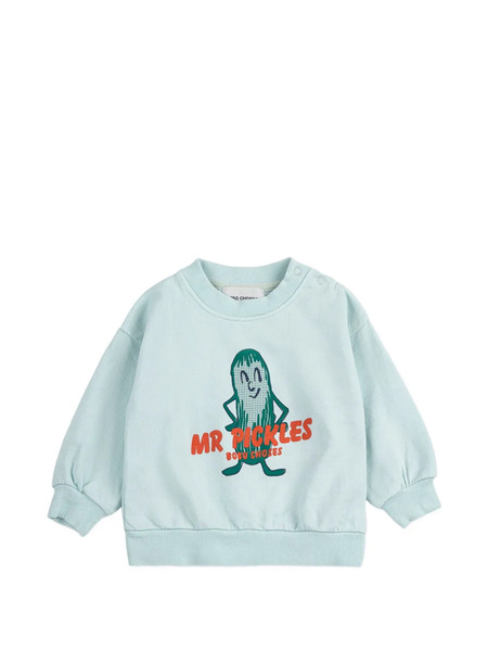  Bobo Choses Print-detail Crew Neck Sweatshirt - Blue 