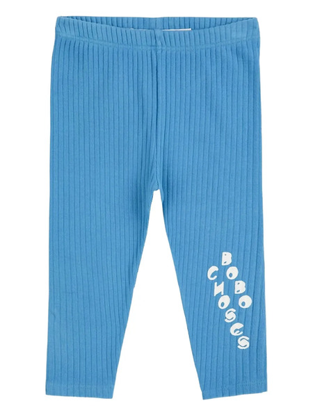  Bobo Choses Ribbed Logo-print Leggings - Blue 