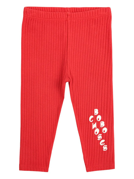  Bobo Choses Ribbed Logo-print Leggings - Red 