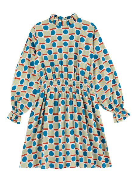  Bobo Choses Ruffled Geometric-print Dress - Green 