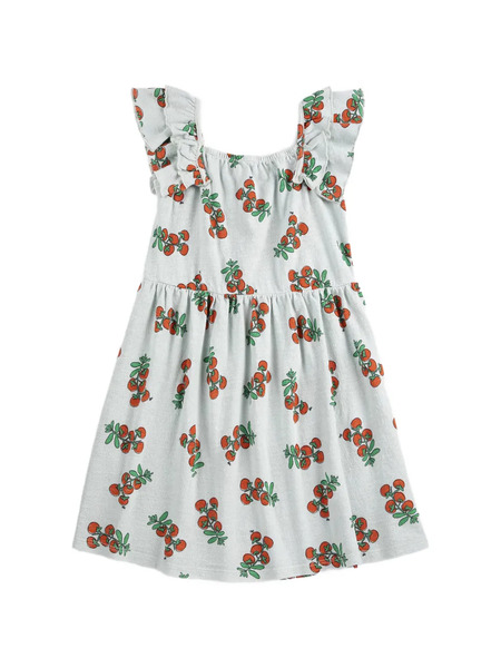  Bobo Choses Ruffled Tomatoes Print Dress - Blue 