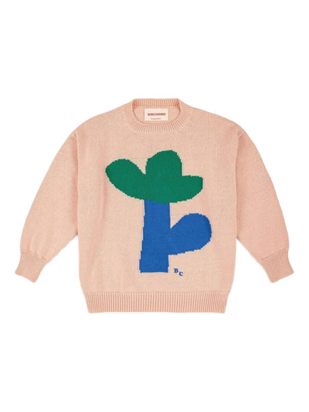  Bobo Choses Sea Flower Sweater - Pink 