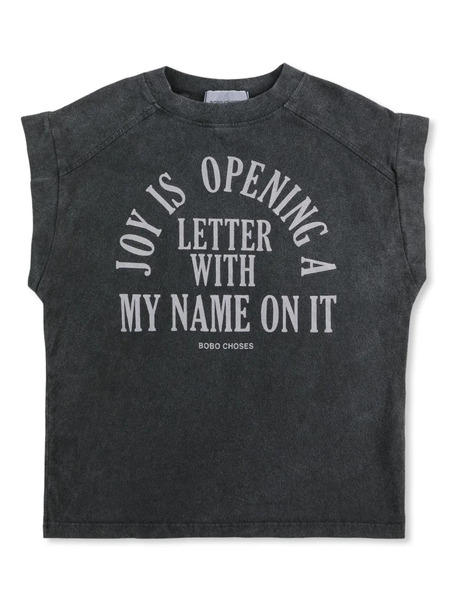  Bobo Choses Slogan-print T-shirt - Black 