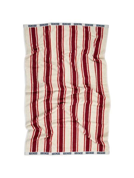  Bobo Choses Striped Logo Trim Towel - Neutrals 