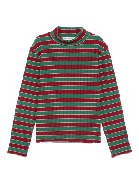  Bobo Choses Striped Ribbed Sweater - Green 