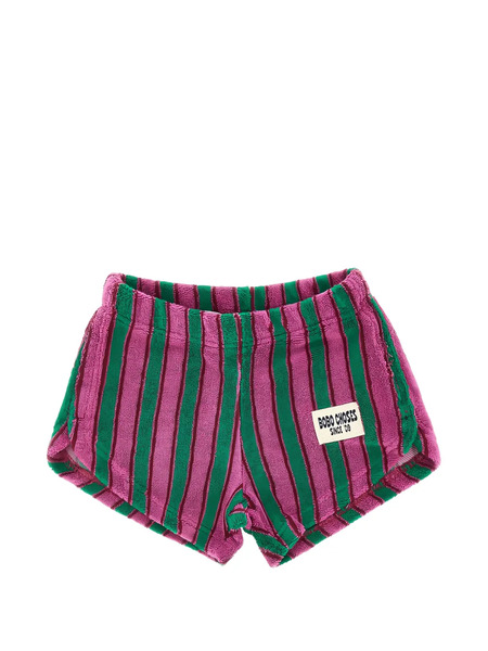  Bobo Choses Striped Shorts - Pink 