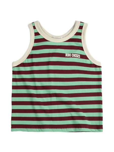  Bobo Choses Striped Sleeveless Tank Top - Green 