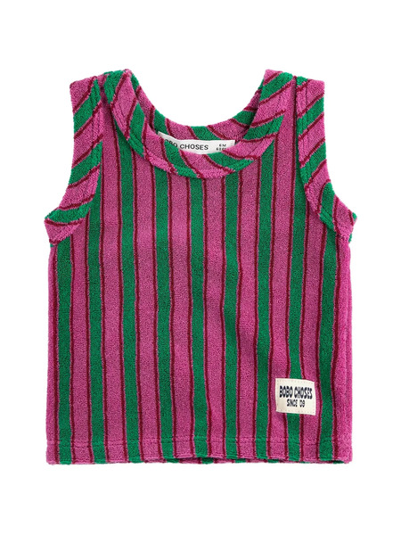  Bobo Choses Striped Tank Top - Pink 