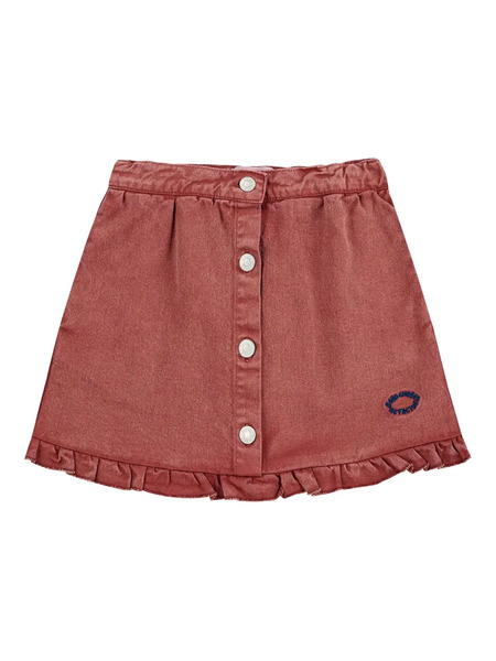  Bobo Choses Tic Tac Toe Ruffled Skirt - Red 