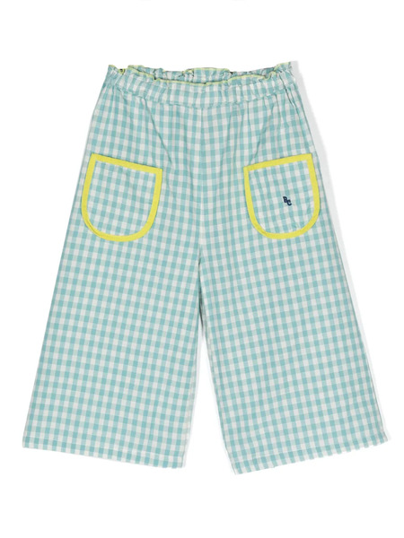  Bobo Choses Vichy Checked Wide-leg Trousers - Blue 