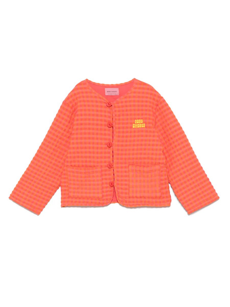  Bobo Choses Vichy Padded Jacket - Orange 