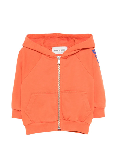  Bobo Choses Zip-up Hoodie - Orange 