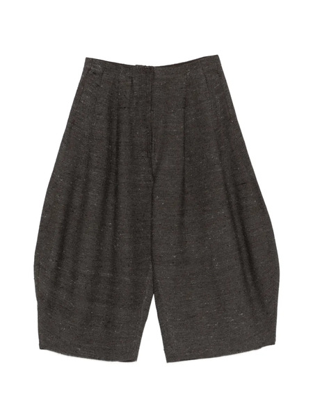  Boboutic Pleated Cropped Trousers - Brown 