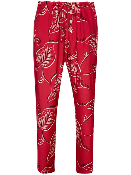  Bode Begonia Drawstring Trousers - Red 
