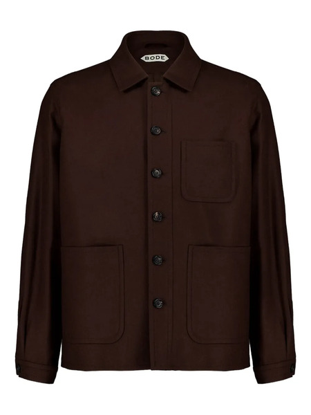  Bode Bramble Franck Wool Overshirt - Brown 