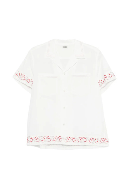  Bode Cherry Lane Embroidered Shirt - White 