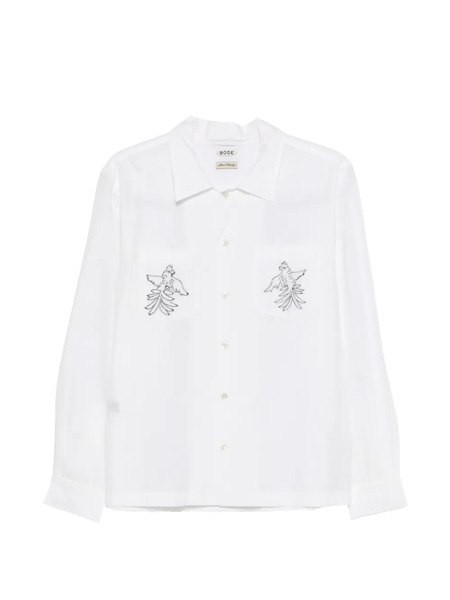 Bode Cockatoo Embroidered Shirt - White 