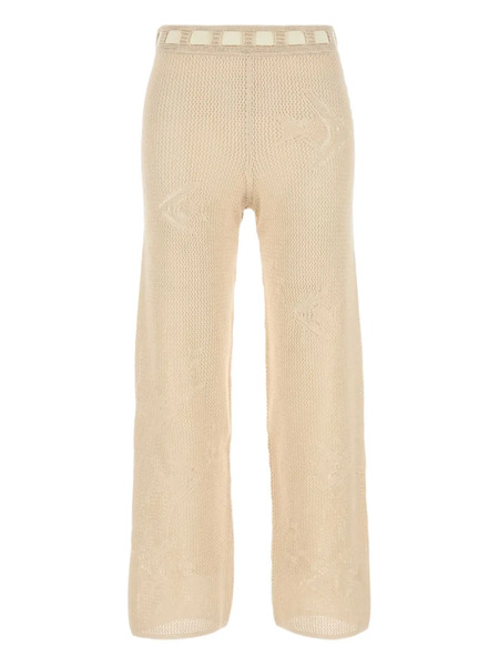  Bode Crochet-detail Trousers - Neutrals 