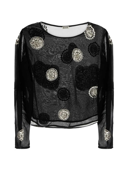  Bode Embellished Blouse - Black 