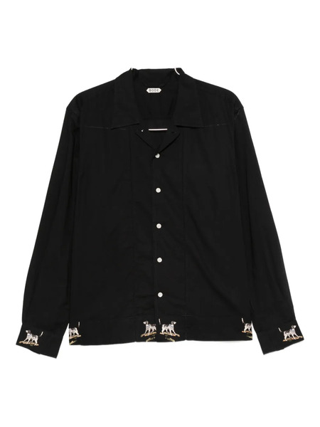  Bode Embroidered-motif Shirt - Black 