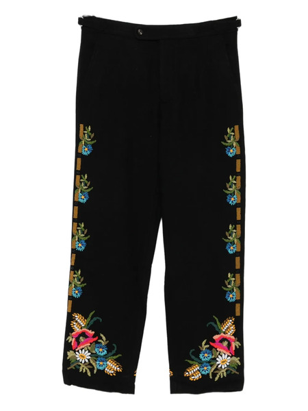  Bode Floral Trousers - Black 