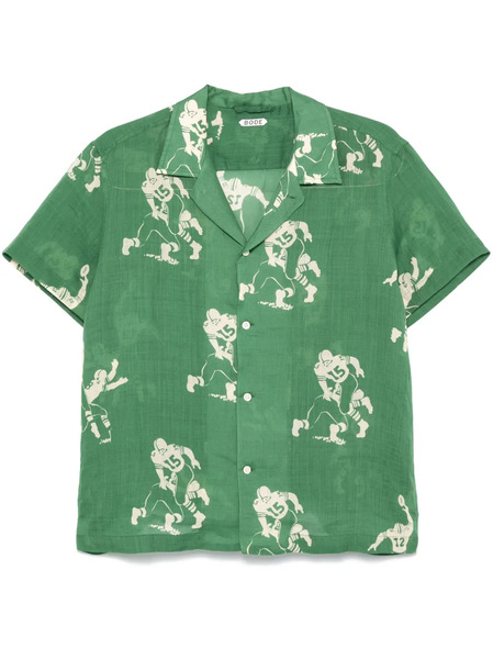  Bode Football-pattern Shirt - Green 