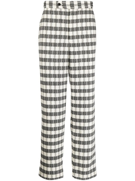  Bode Geometric-pattern Regular Trousers - White 