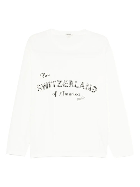  Bode Graphic-print Long-sleeve T-shirt - White 