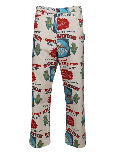  Bode Graphic-print Trousers - White 