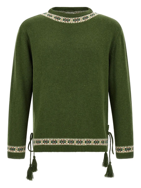  Bode Jacquard Fair-isle Sweater - Green 
