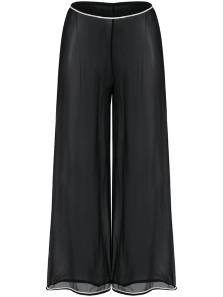  Bode Juana Sheer Silk Trousers - Black 