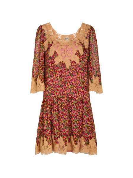  Bode Lace-detail Mini Dress - Red 