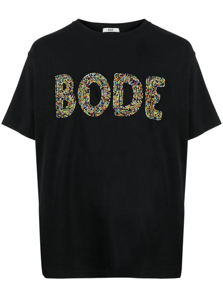  Bode Logo-embellished Cotton T-shirt - Black 