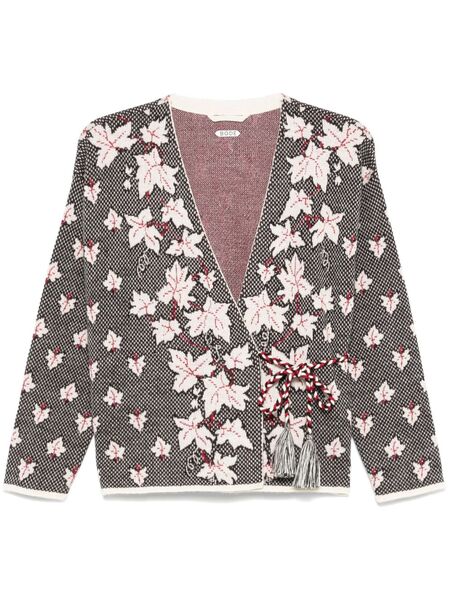  Bode Maple-jacquard Cardigan - Black 