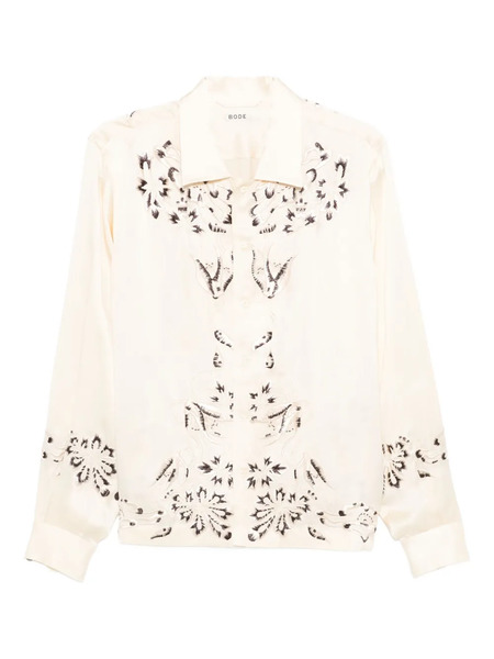  Bode Phantasm Silk Shirt - Neutrals 