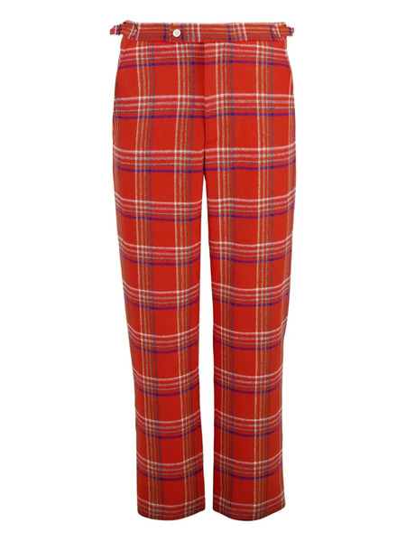  Bode Plaid-pattern Gable Trousers - Red 