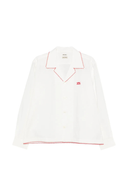  Bode Redbud Long-sleeve Shirt - White 