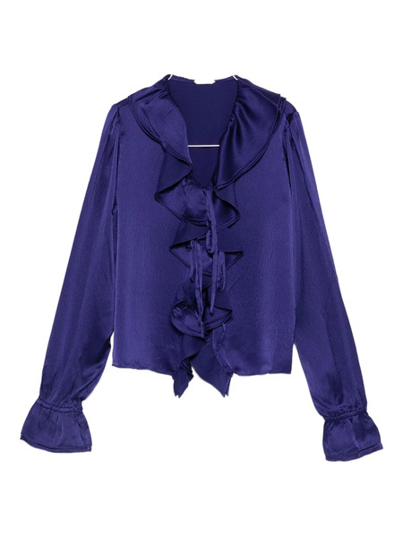  Bode Ruffled Blouse - Purple 