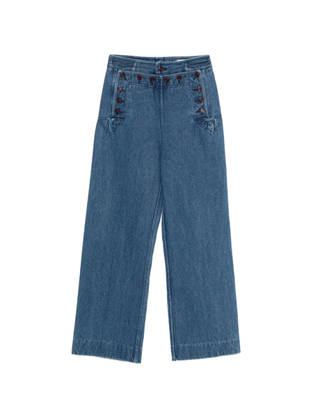  Bode Sailor Buttoned Jeans - Blue 