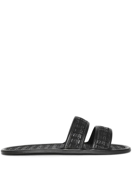  Bode Solid Summer Woven Slides - Black 