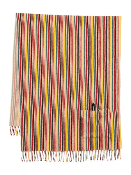  Bode Striped Merino Scarf - Yellow 