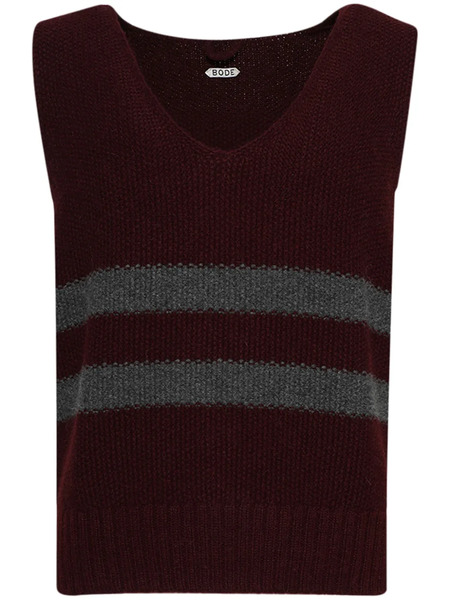  Bode Striped Vest - Red 