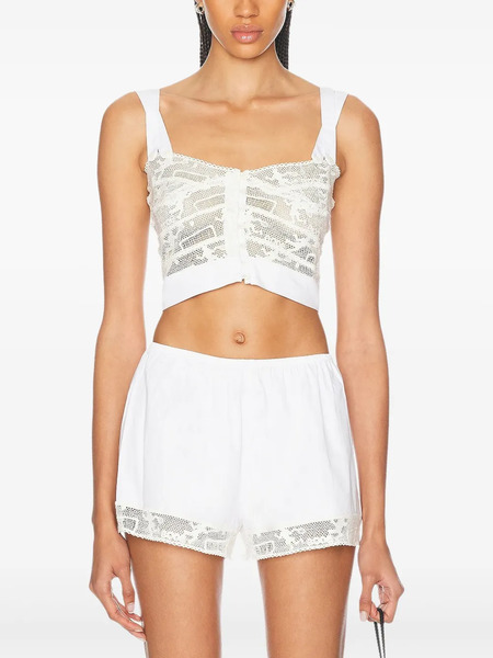  Bode Tennis Lace Tank Top - White 