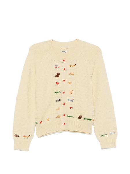  Bode Zoologist Cardigan - Yellow 